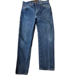 Wrangler straight leg flame retardant denim jeans 34 x 34